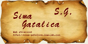 Sima Gatalica vizit kartica